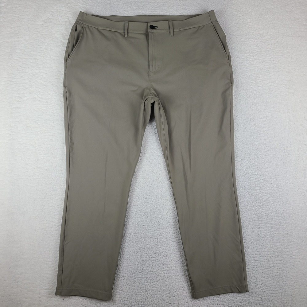 Public Rec Workday Pants Mens 40x30 Taupe Brown Performance Preppy Tech Golf